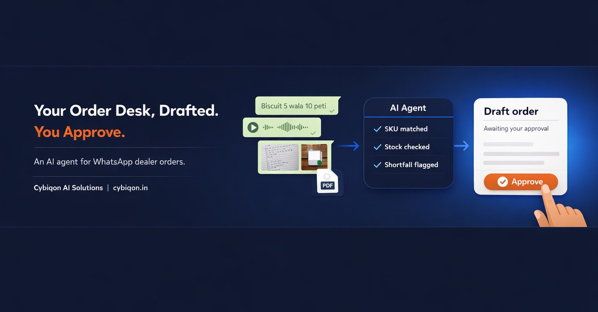 AI Agent for Order Processing India: WhatsApp to Tally, Safely